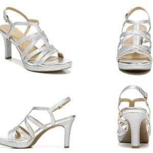 Silver dress sandals